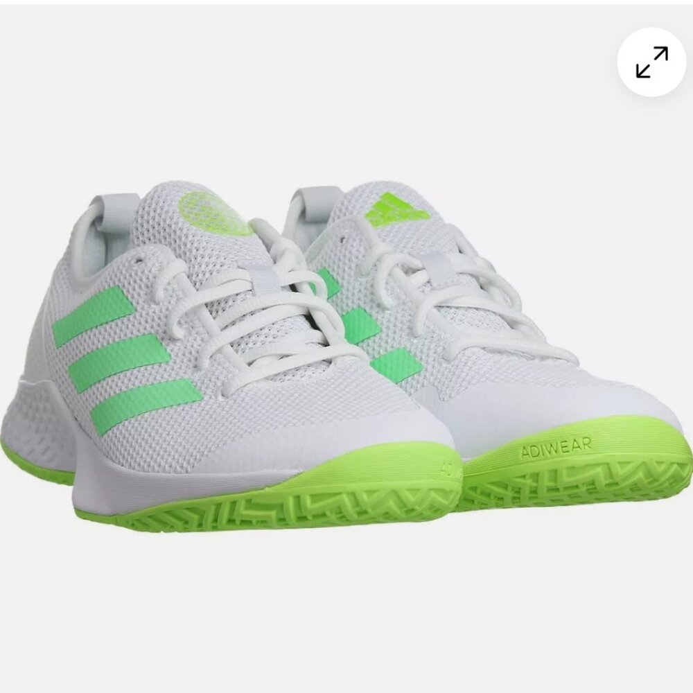 Adidas Court Flash M White Beam Green Men Tennis Shoes